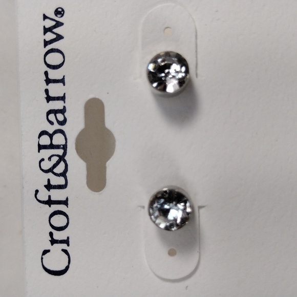 Croft & Barrow Silver tone Round Crystal Stud Earrings | 2/$30 | Fashion Jewelry - Picture 4 of 8
